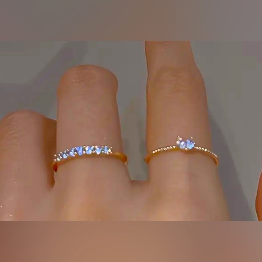 Ring with heart shaped stone